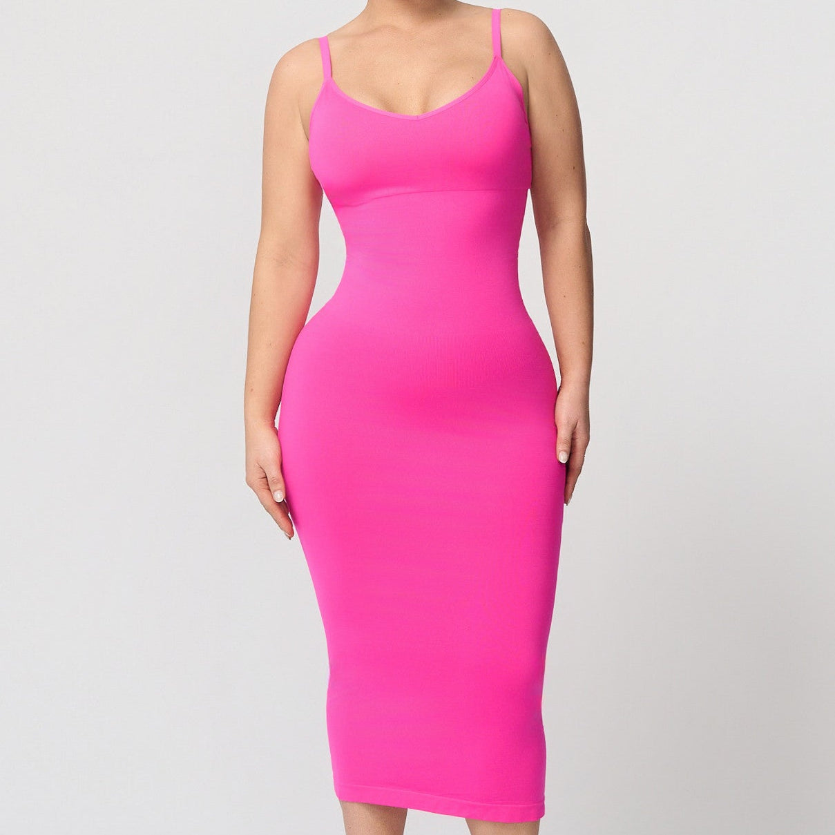 Seamless shaping slip dress