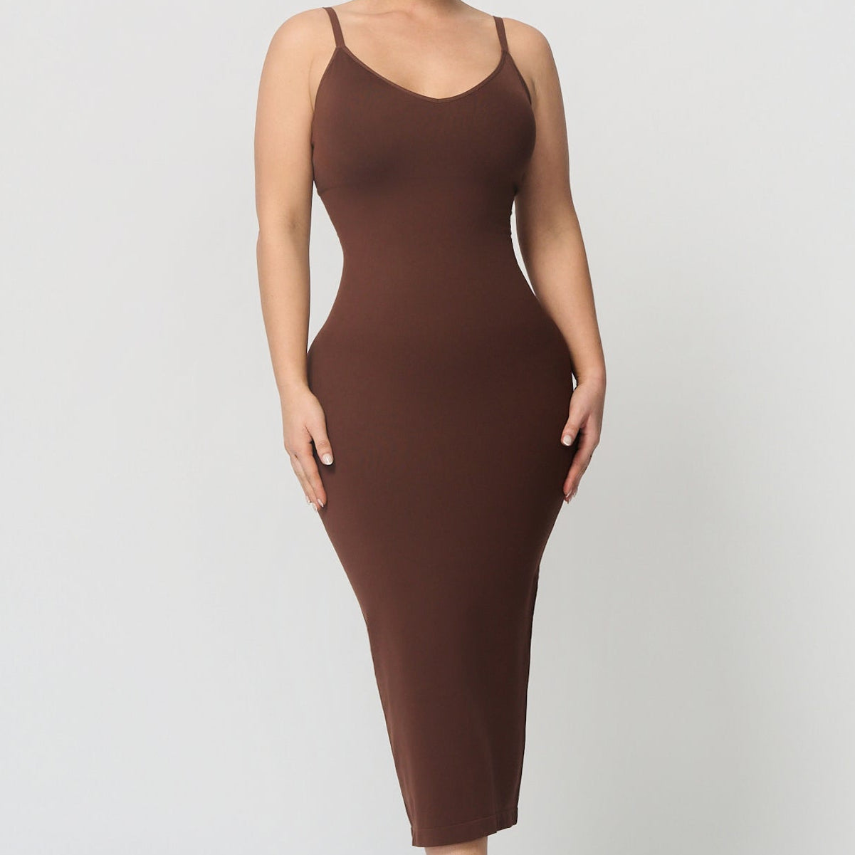 Seamless shaping slip dress