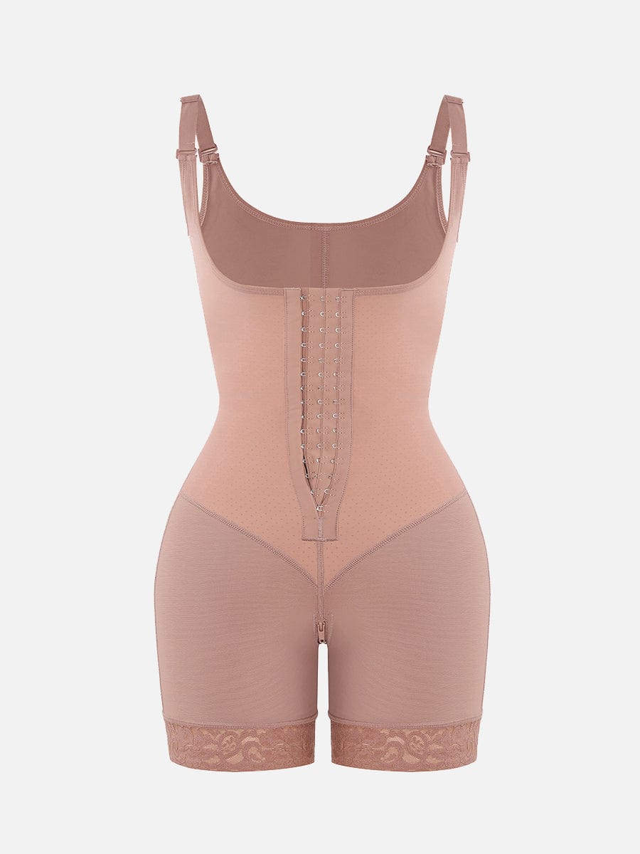 Shaping bodysuit med blondekant