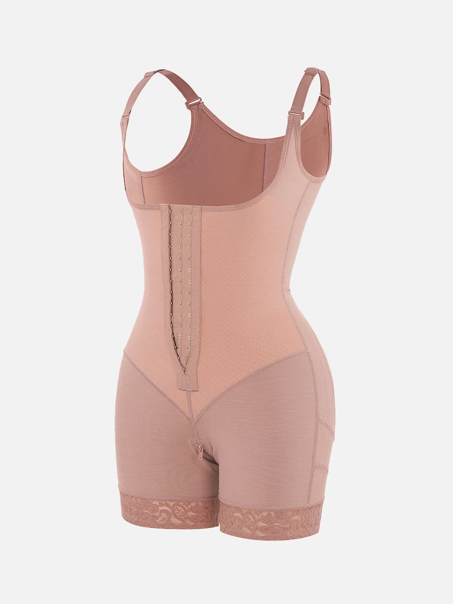Shaping bodysuit med blondekant