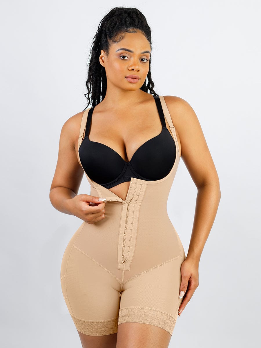 Shaping bodysuit med blondekant