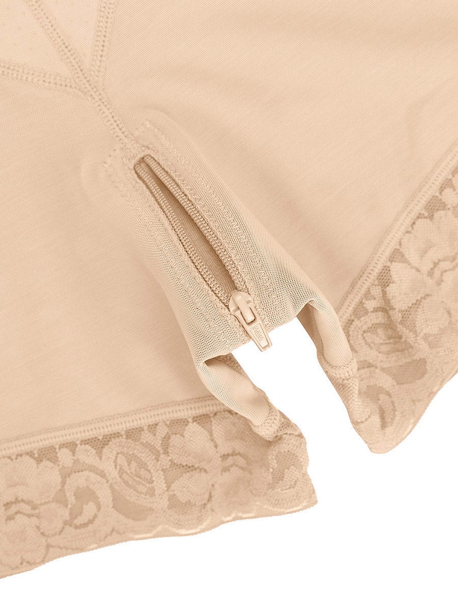 Shaping bodysuit med blondekant