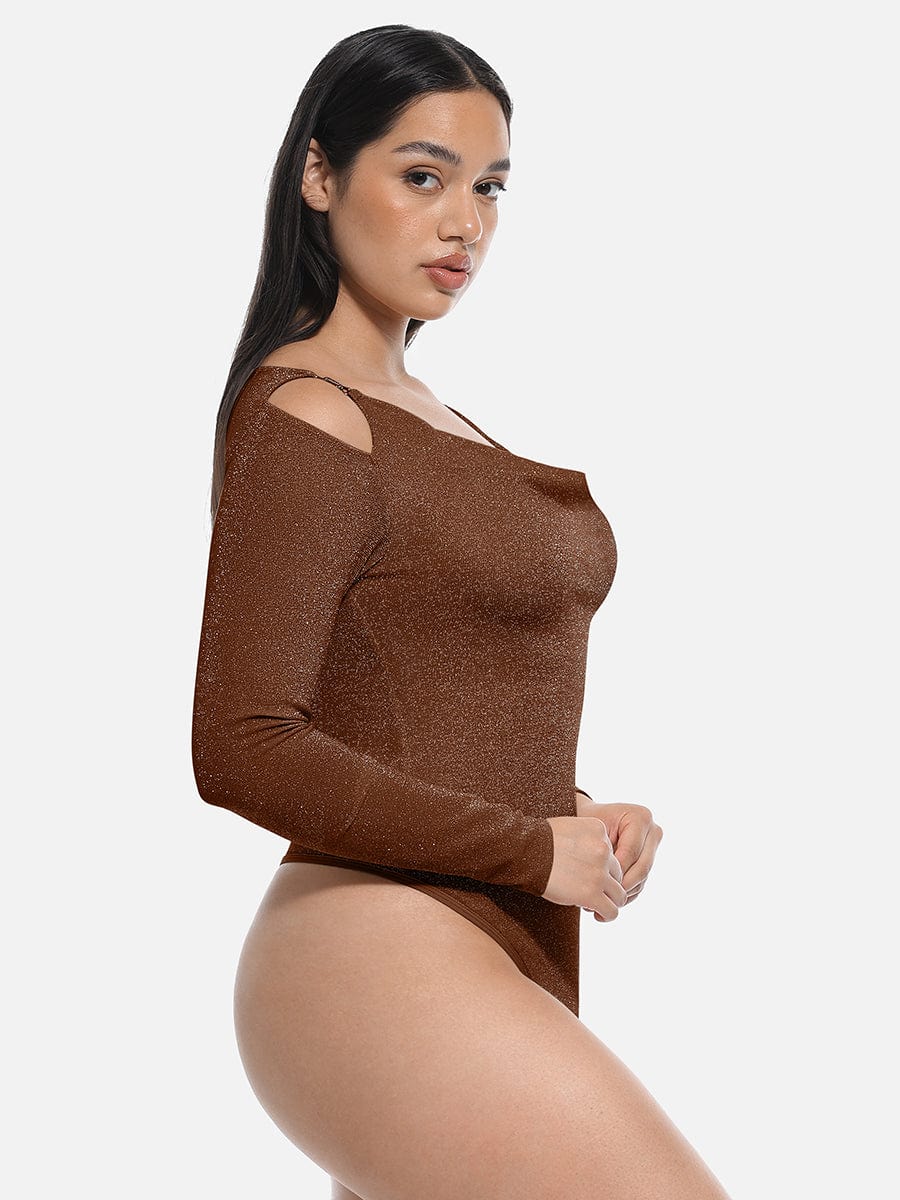 Shaping body med draperad halsringning
