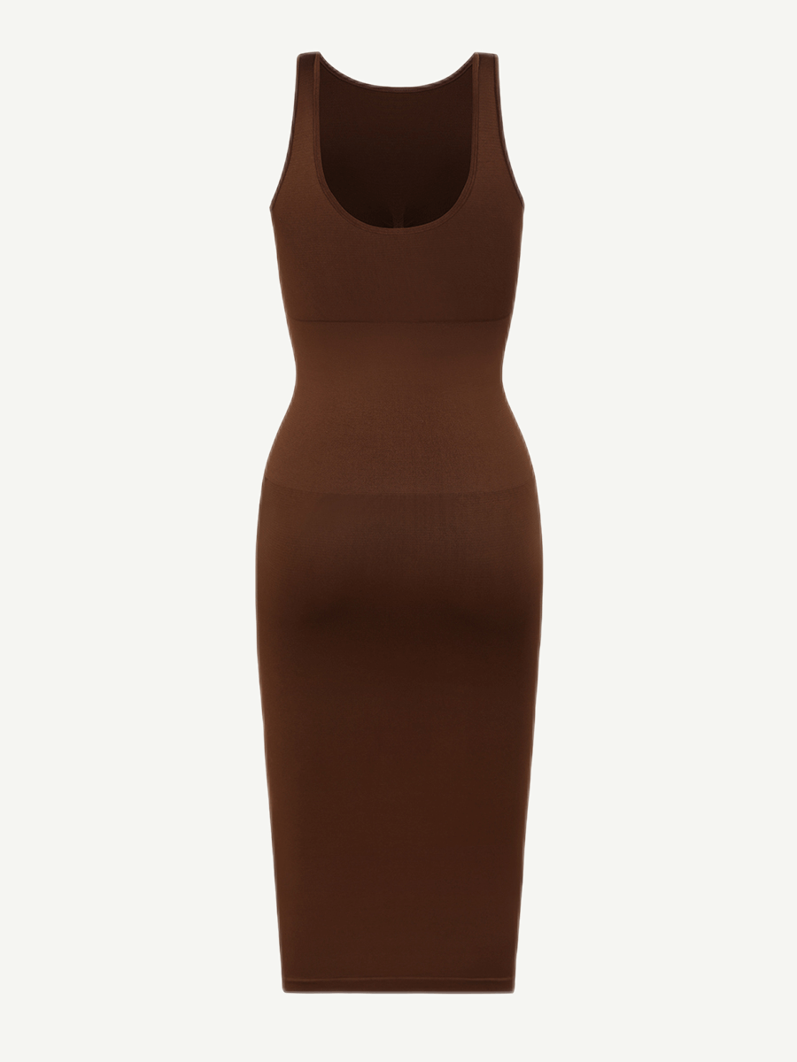 Seamless shaping dress with deep back