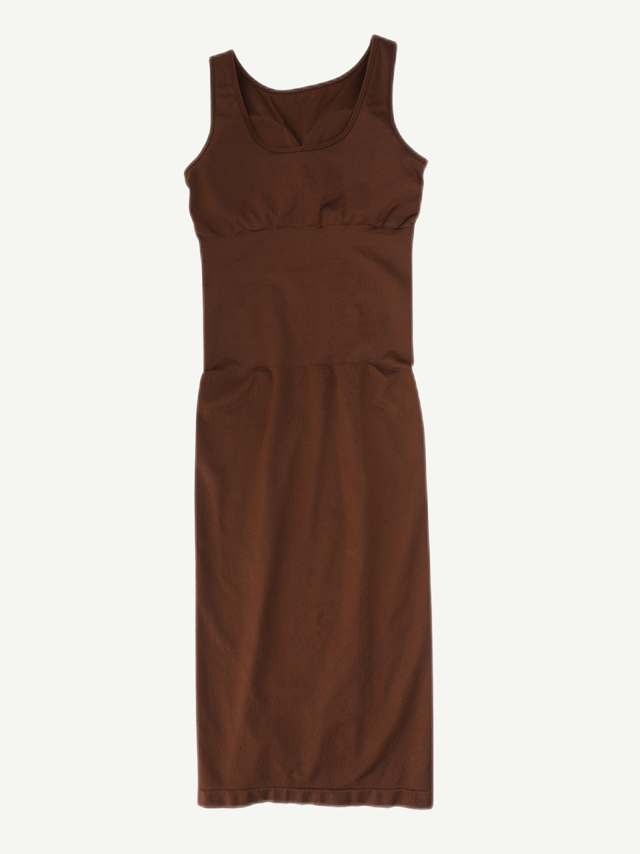 Seamless shaping dress with deep back