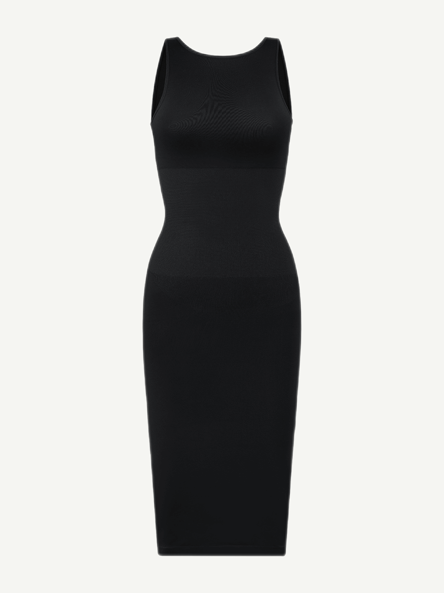 Seamless shaping dress with deep back