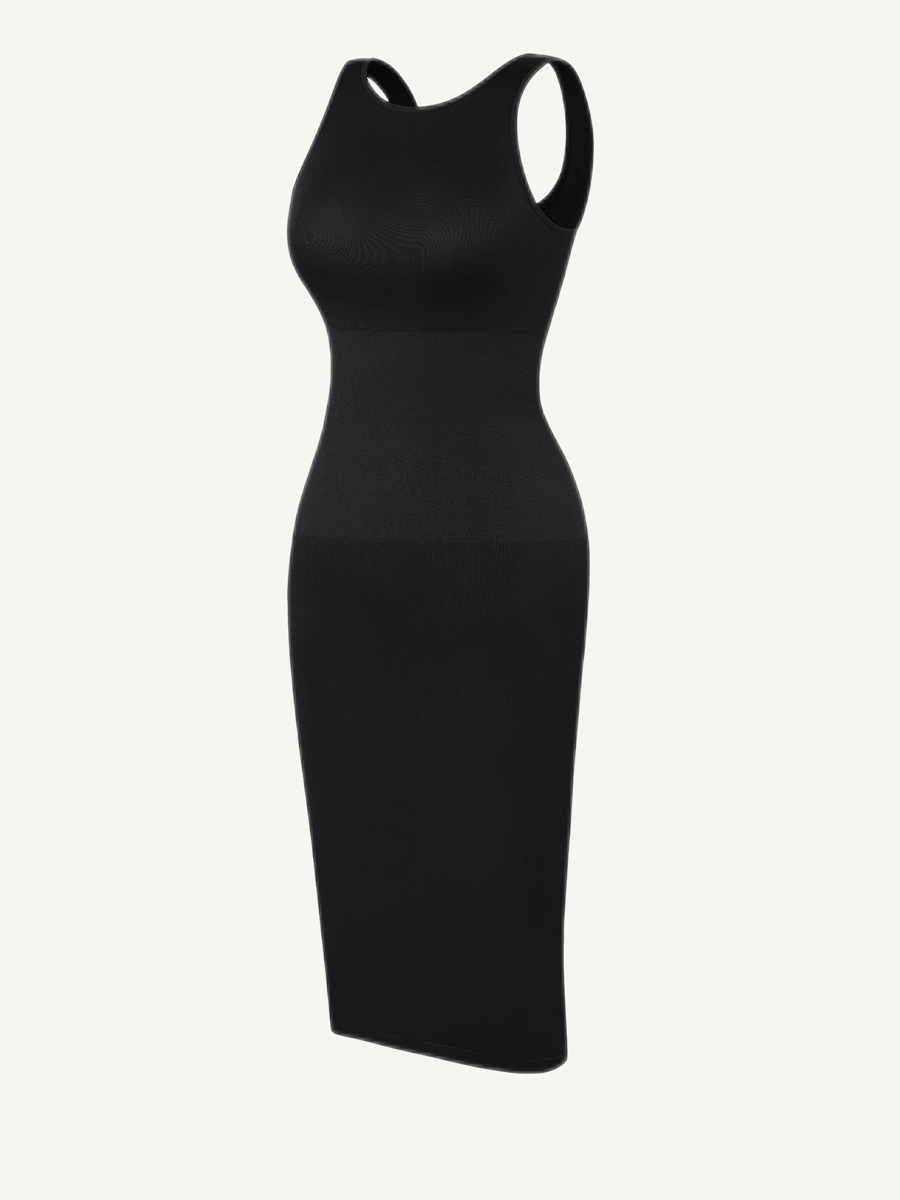 Seamless shaping dress with deep back