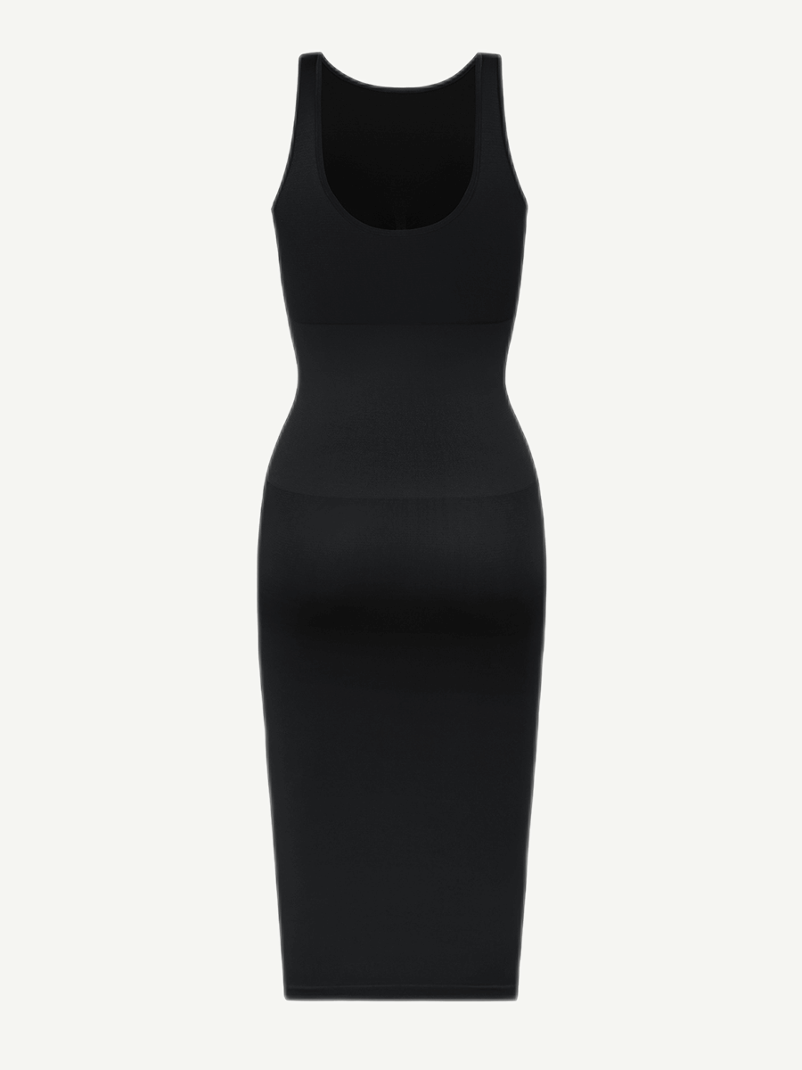 Seamless shaping dress with deep back