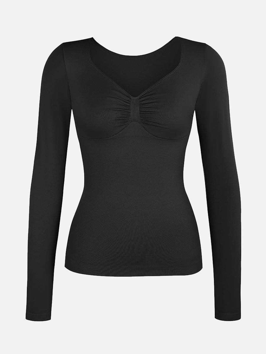 Nahtloses formendes Top mit elegantem Ausschnitt