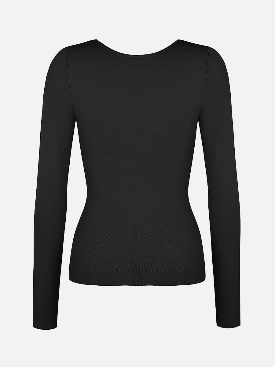 Nahtloses formendes Top mit elegantem Ausschnitt