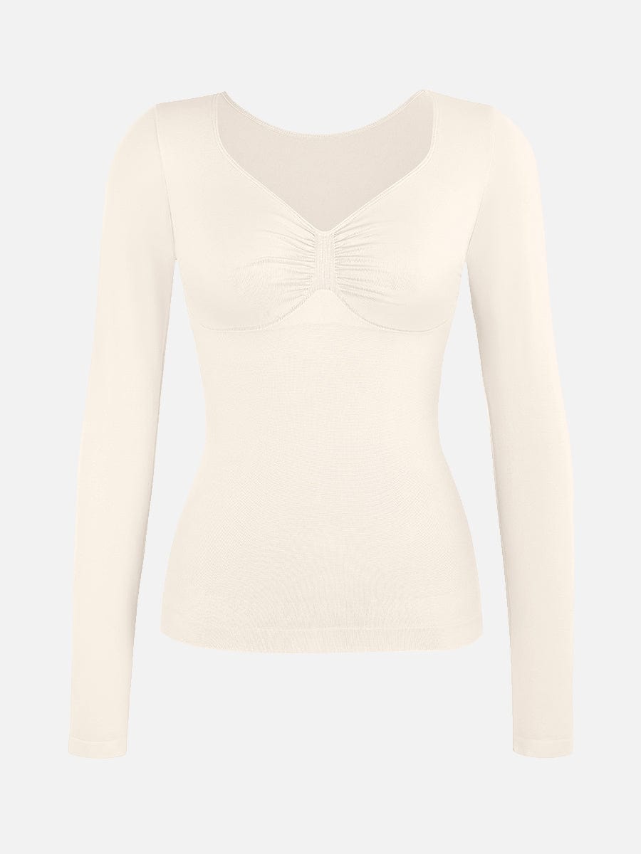 Nahtloses formendes Top mit elegantem Ausschnitt
