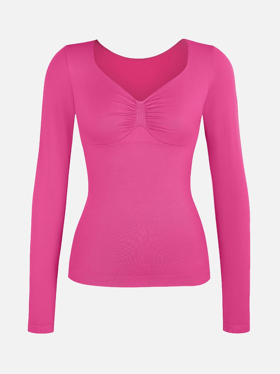 Nahtloses formendes Top mit elegantem Ausschnitt