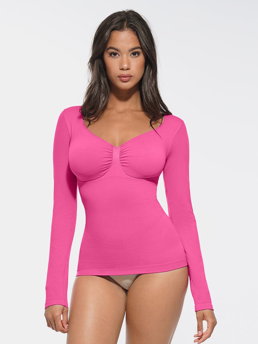 Nahtloses formendes Top mit elegantem Ausschnitt