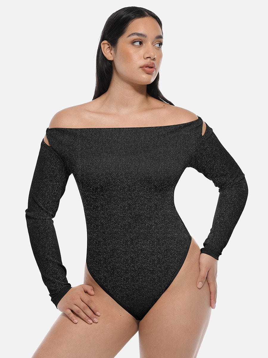 Shapingbody med drapert utringning