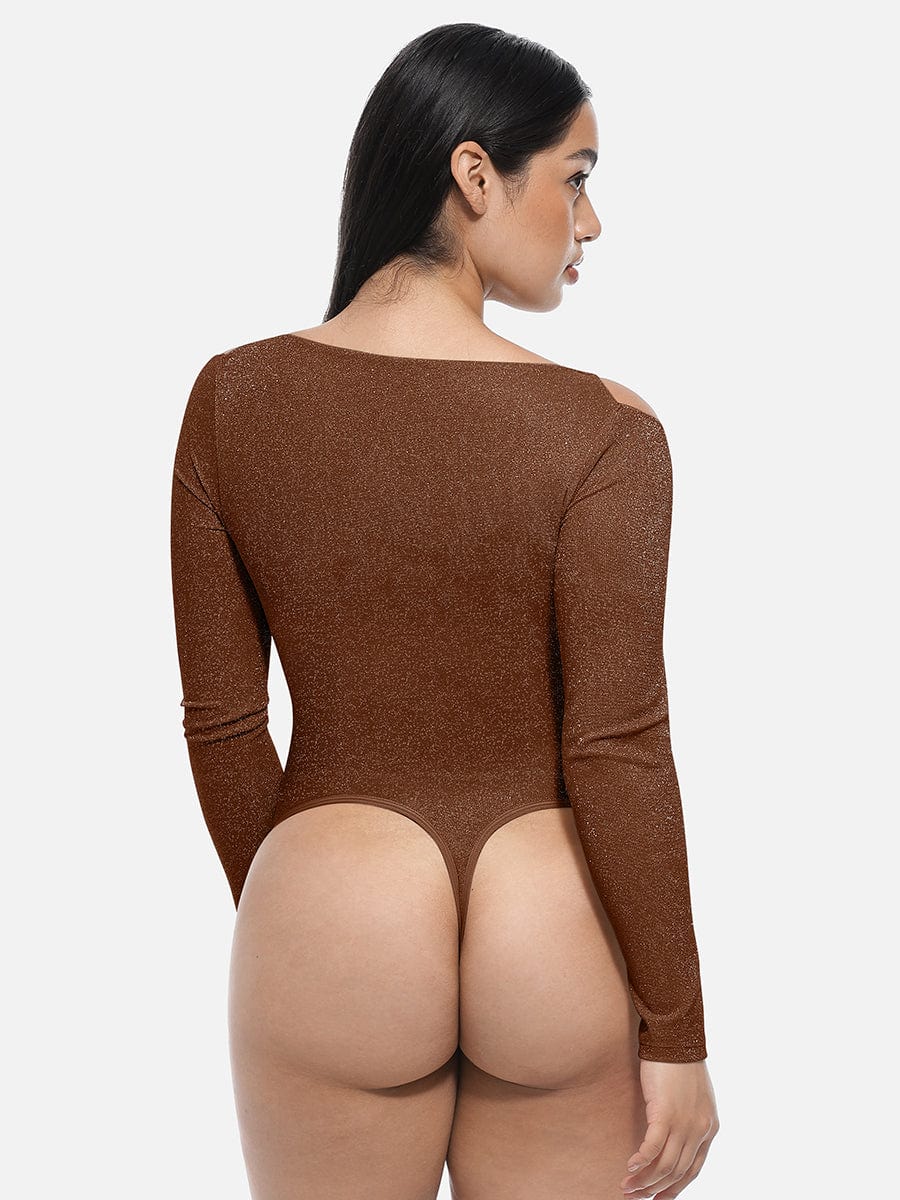 Shapingbody med drapert utringning