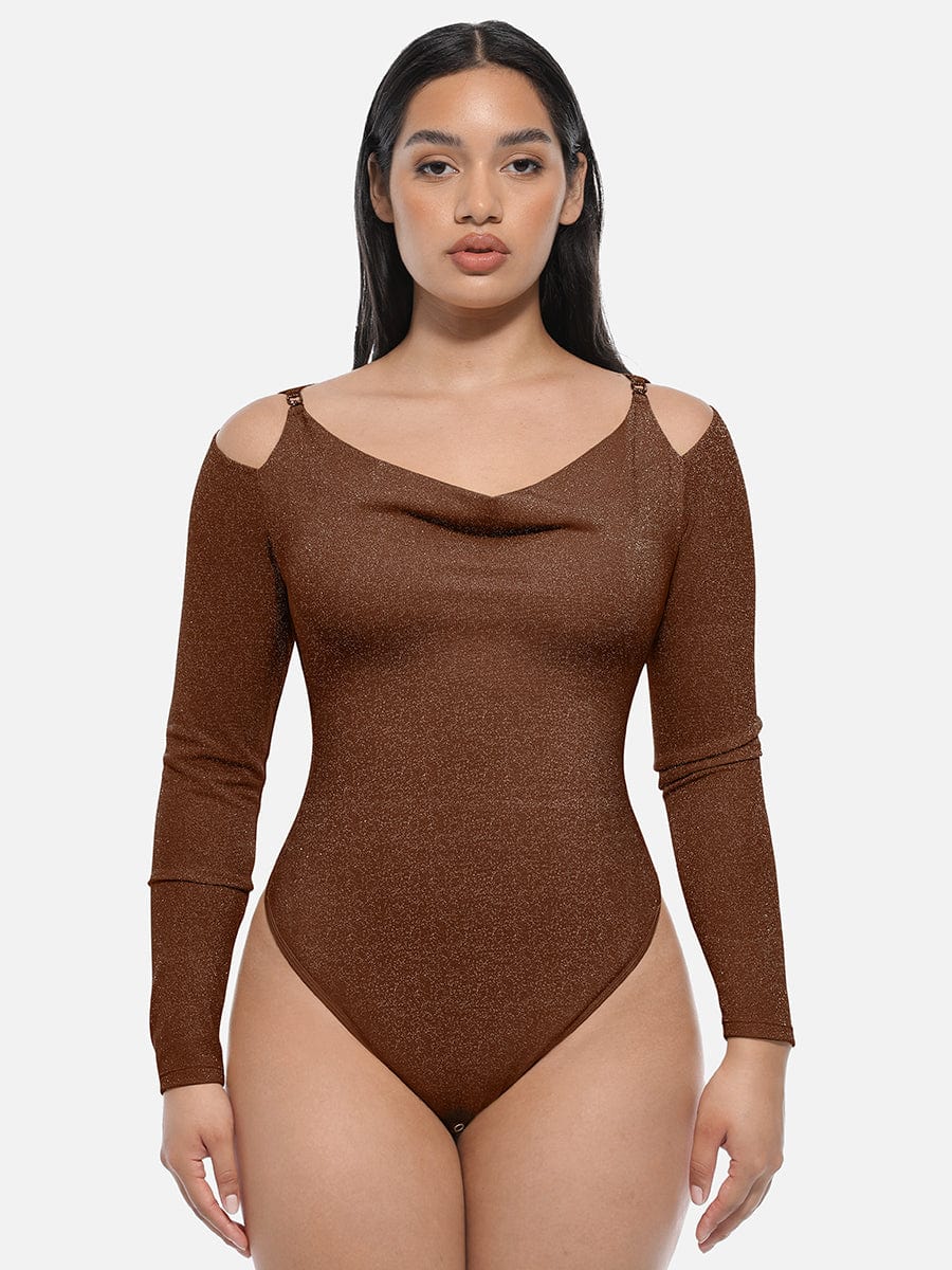 Shapingbody med drapert utringning