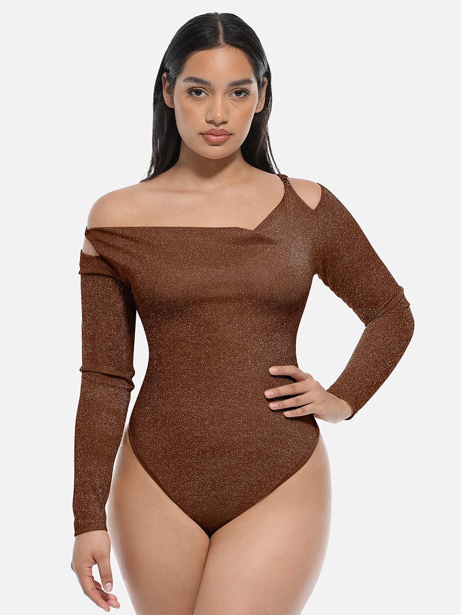 Shapingbody med drapert utringning