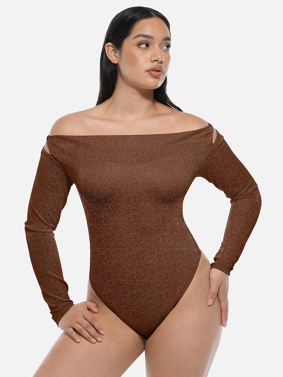 Shapingbody med drapert utringning
