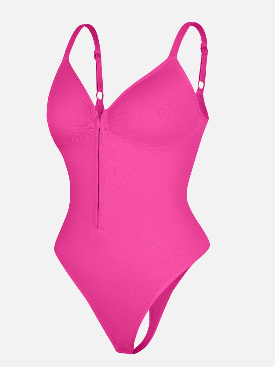 Shapingbody med glidelås og hemper