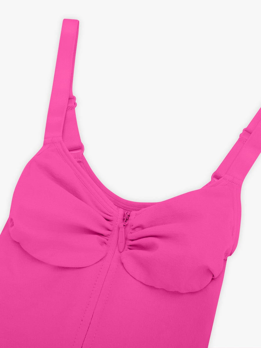 Shapingbody med glidelås og hemper