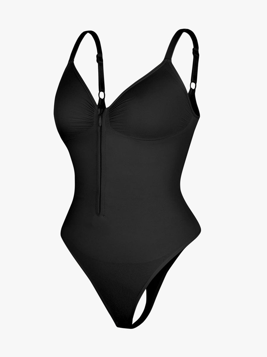 Shapingbody med glidelås og hemper