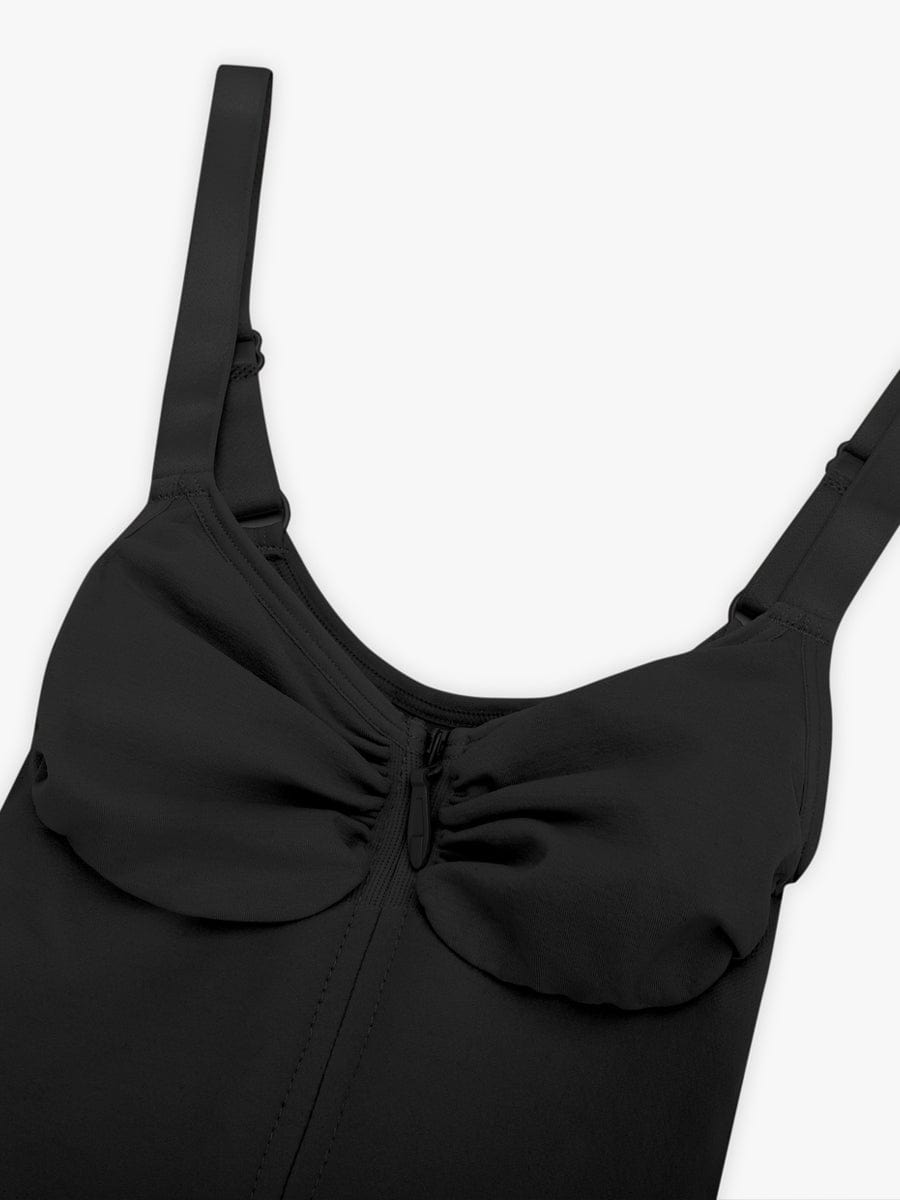 Shapingbody med glidelås og hemper