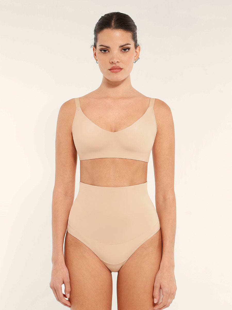Sømløs bralette med V-utringning