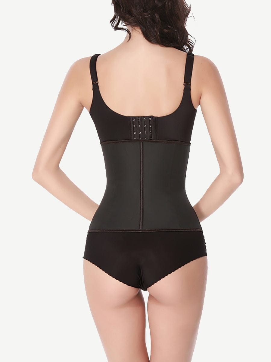 Waist trainer i latex med hekter