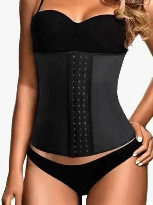 Waist trainer i latex med kroge
